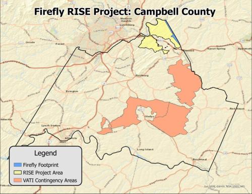 Map of Campbell Showing project areas