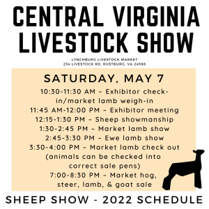 Sheep Show schedule