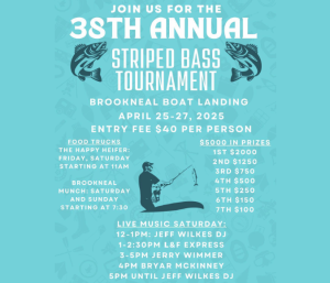 Info on 2025 Brookneal Striped Bass Tournament