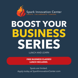 Instagram post with details on Boost Your Business Series