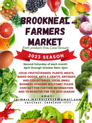 Brookneal Farmers Market Flyer 2023 (same information as below)