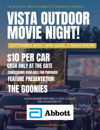 Vista Outdoor Movie Night The Goonies Altavista Trade Lot