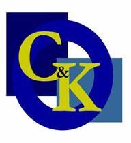 Chalmers and Kubeck South Blue and Gold Lettering Logo