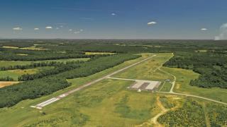 Aerial view of Brookneal-Campbell County Airport