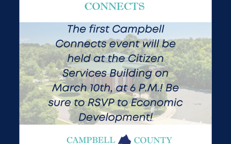 Campbell Connects meeting information with scenic background