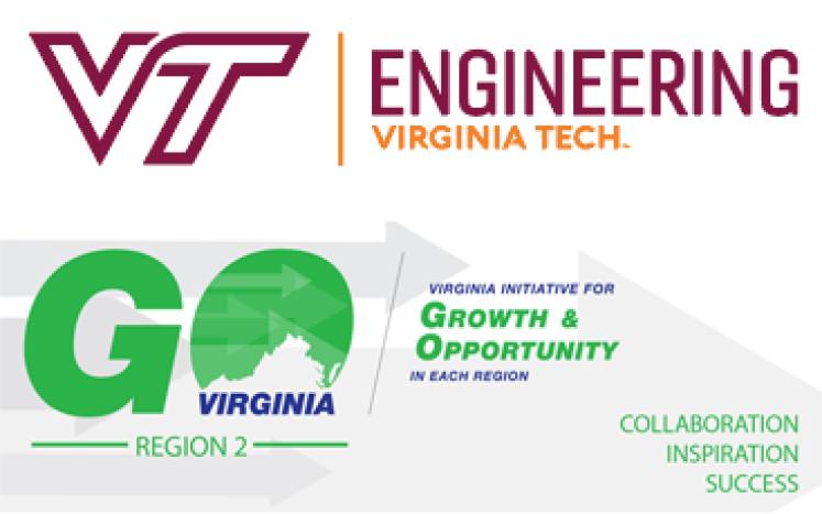 VT logo and GO Virginia Region 2 logo